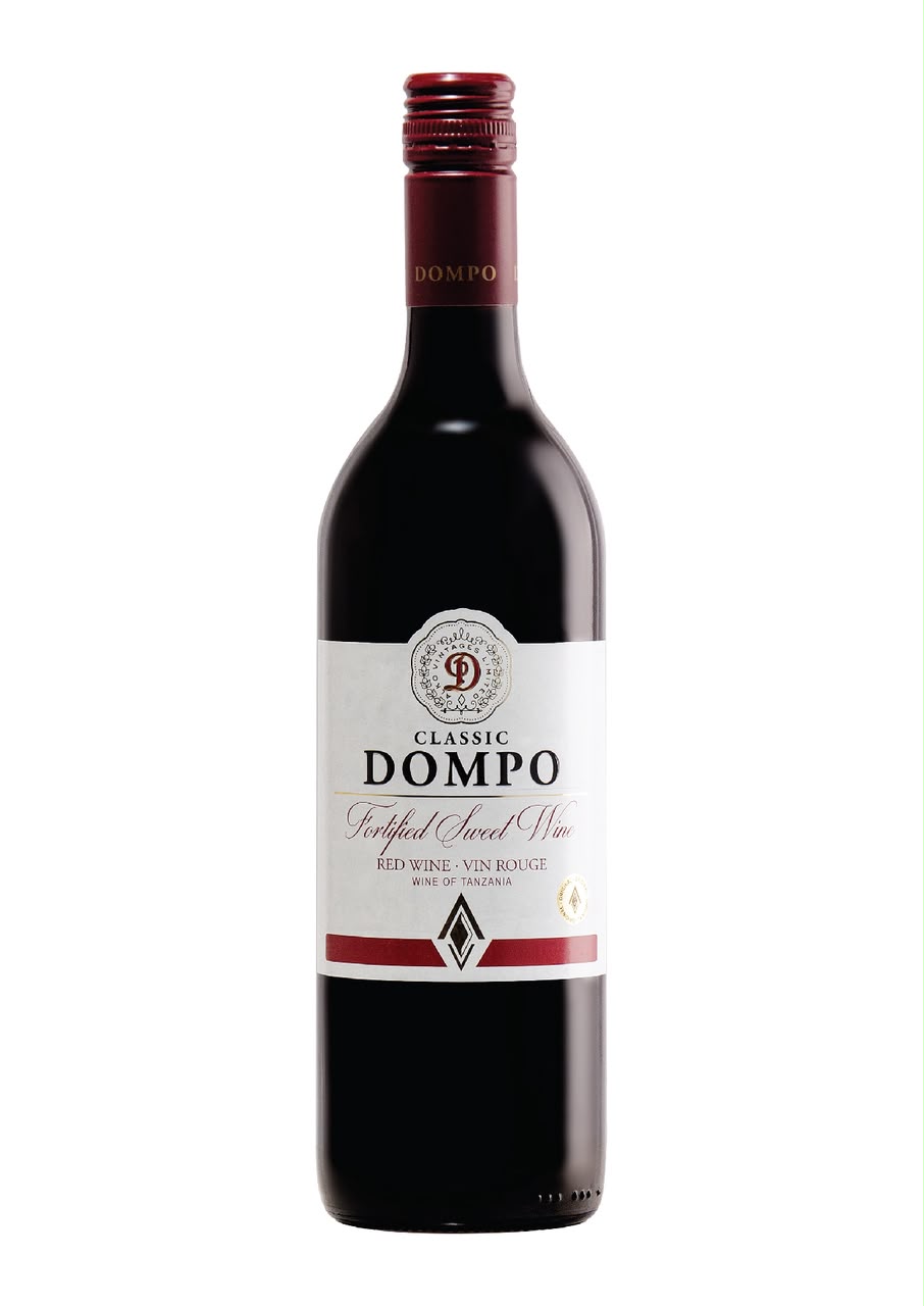 Bottle of Classic Dompo fortified sweet red wine